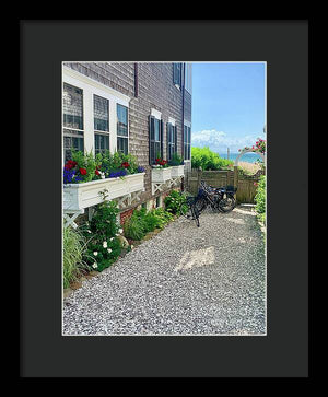 Bicycles and Beach Views - Framed Print