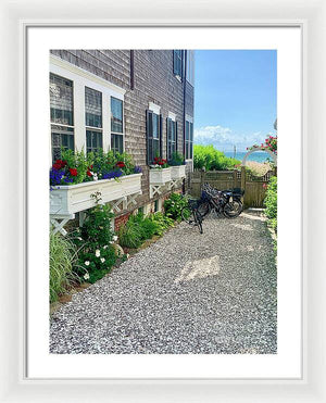 Bicycles and Beach Views - Framed Print