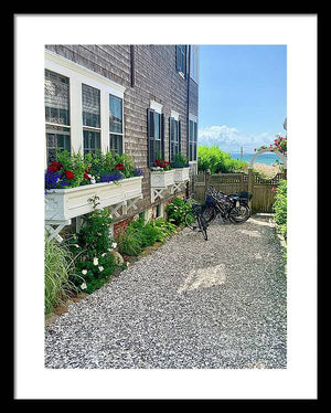 Bicycles and Beach Views - Framed Print