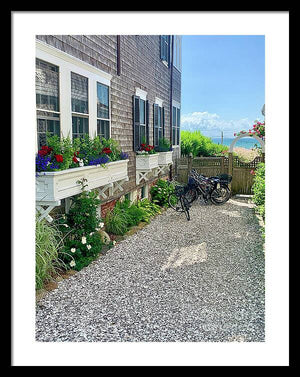 Bicycles and Beach Views - Framed Print