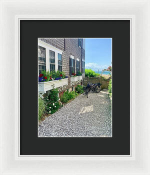 Bicycles and Beach Views - Framed Print