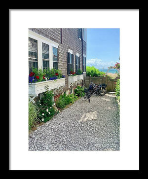 Bicycles and Beach Views - Framed Print