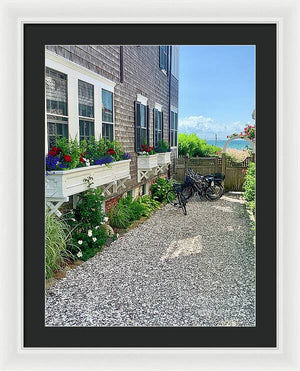 Bicycles and Beach Views - Framed Print