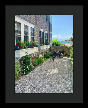 Bicycles and Beach Views - Framed Print