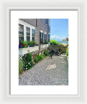 Bicycles and Beach Views - Framed Print