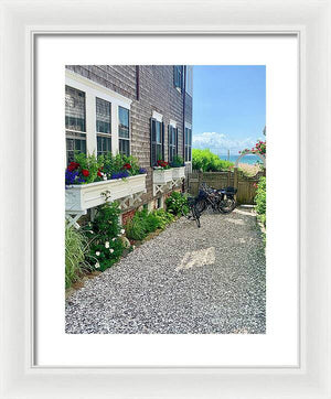 Bicycles and Beach Views - Framed Print