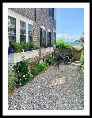 Bicycles and Beach Views - Framed Print