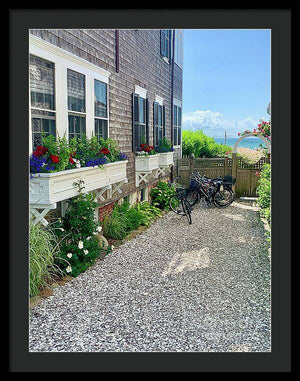 Bicycles and Beach Views - Framed Print