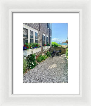 Bicycles and Beach Views - Framed Print