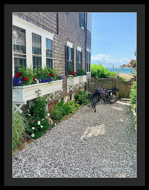 Bicycles and Beach Views - Framed Print