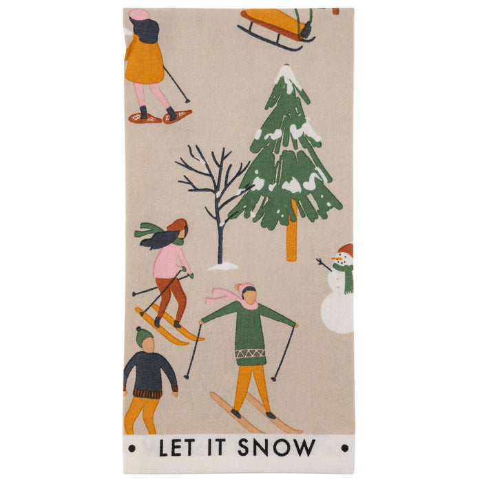 Holiday Ski Tea Towel