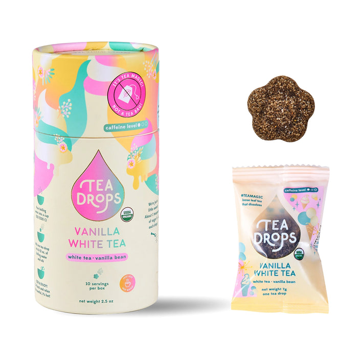 Tea Drops Cylinder - White Vanilla Tea