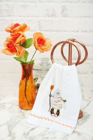 Halloween Candy Corn Mummy Guest Hand Towel