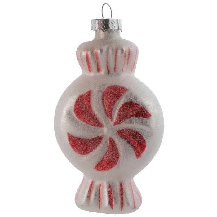 Glitter Peppermint Candy Ornament