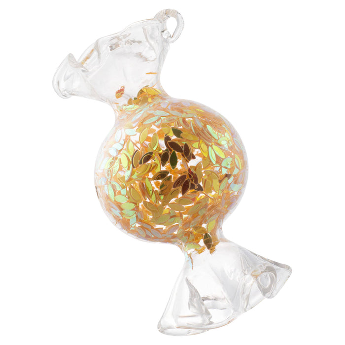 Confetti Wrapped Candy Gold Ornament