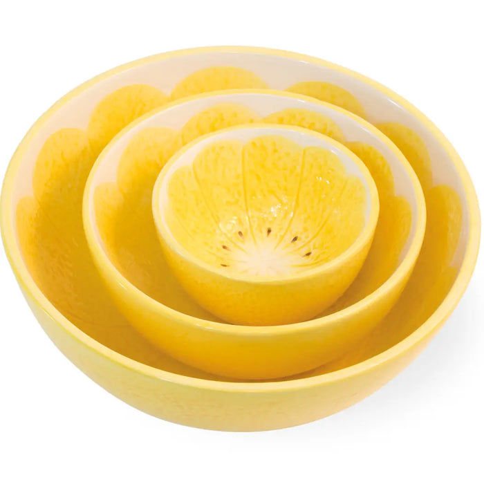 Lemon Drop Ceramic Bowl Set