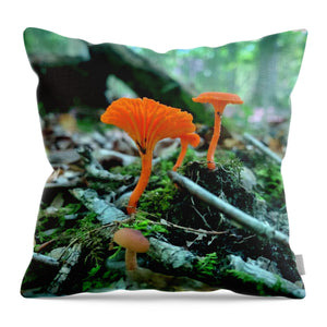 Feathery Fungus - Throw Pillow