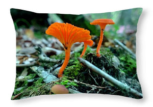 Feathery Fungus - Throw Pillow