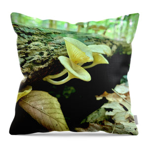 Lacy Mushrooms - Throw Pillow