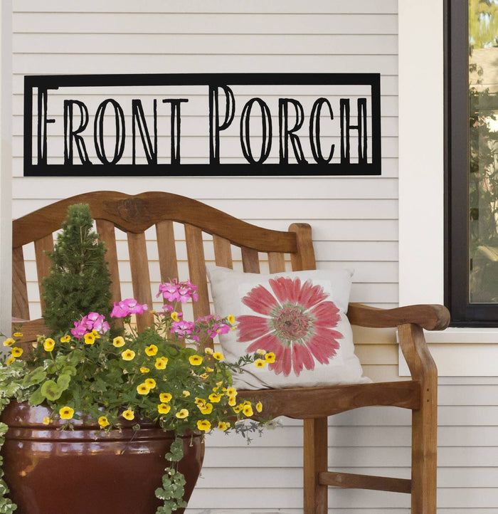 Metal "Front Porch" Sign