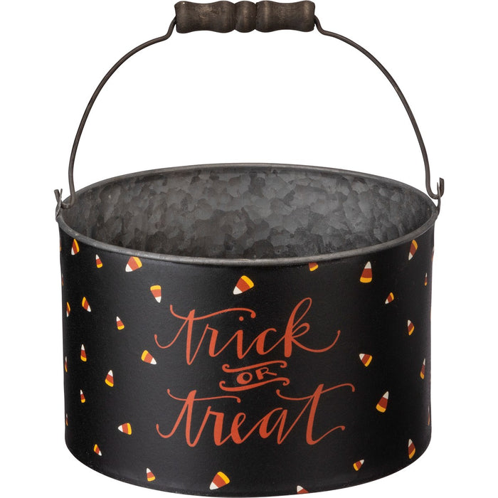 Trick-or-Treat Metal Bucket