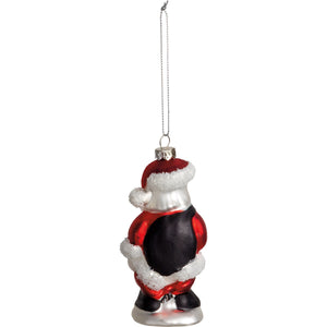 Santa - Glass Ornament