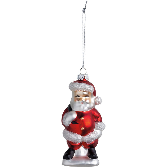 Santa - Glass Ornament