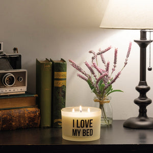 'I Love My Bed' Candle