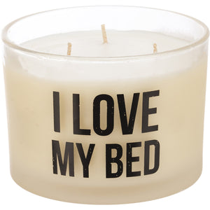 'I Love My Bed' Candle