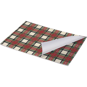 Cream Plaid - Paper Placemats