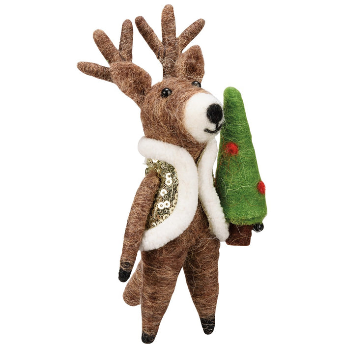 Christmas Deer with Tree