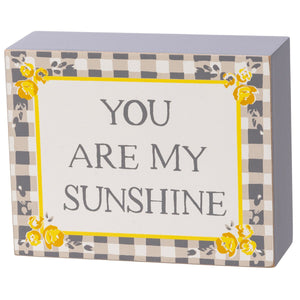 'You Are My Sunshine' Watercolor Box Sign