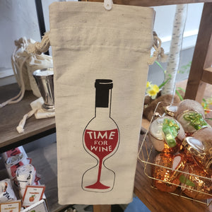 “Time for Wine” Wine Bag