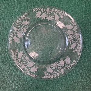 Set of Six - Etched Appetizer Plates