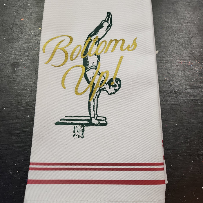 'Bottoms Up' Bar Towel