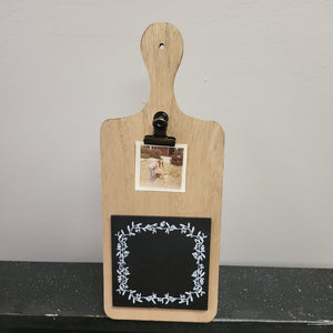 Kitchen Board with Clip & Chalkboard