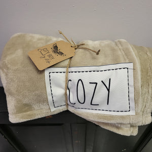 Taupe 'COZY' Throw