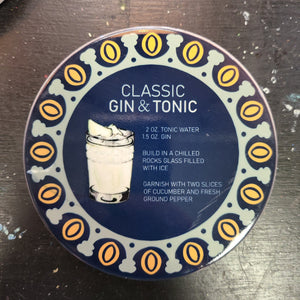 Round Cocktail Recipe Coasters