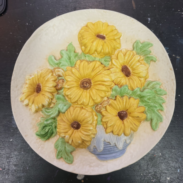 Ceramic Floral Wall Hanging - Sunflower
