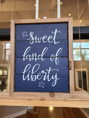 Double Sided Independence Day Sign