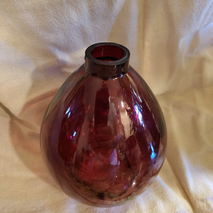 Red Bubble Glass Vase
