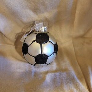 Soccer Glass Ornament