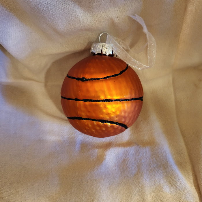 Basketball Glass Ornament