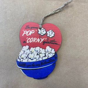 Vintage Valentine Wooden Ornament