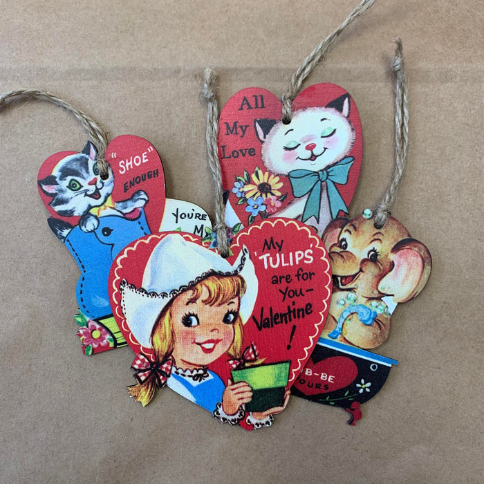 Vintage Valentine Wooden Ornament