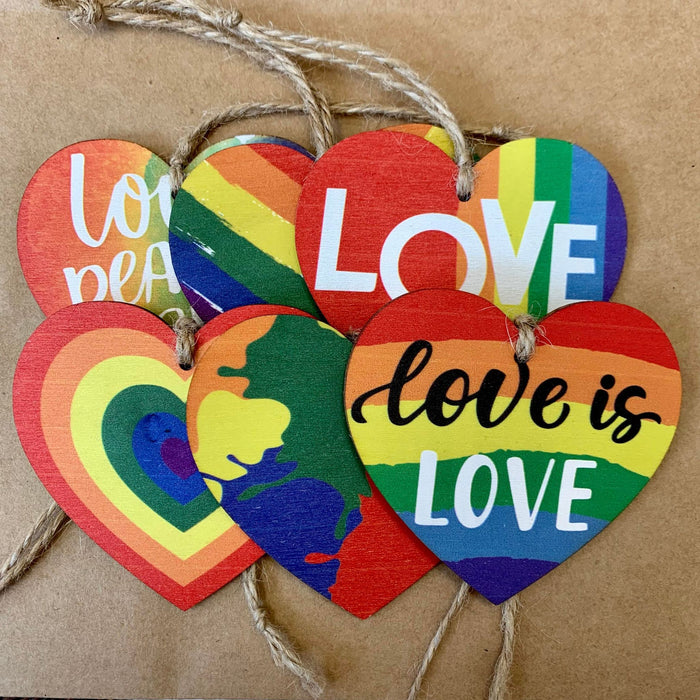 PRIDE Wooden Ornament