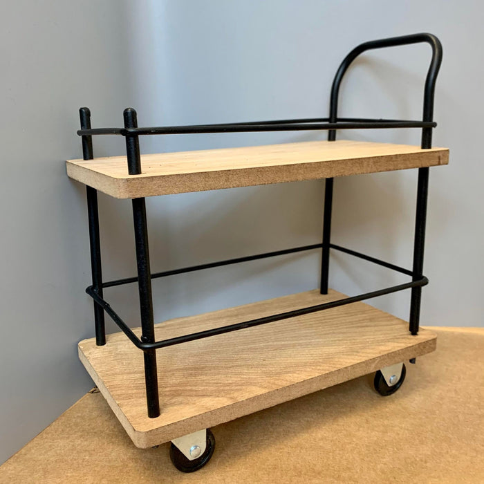 Mini Wooden Bar Cart