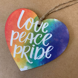 PRIDE Wooden Ornament