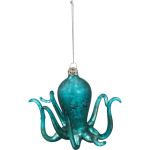 Octopus Glass Ornament