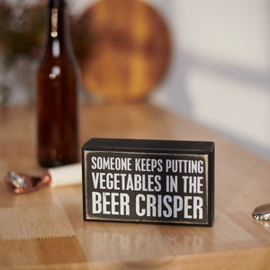 'Beer Crisper' Box Sign
